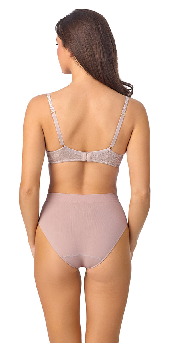 A Lady is wearing Mink Safari T Shirt Bra