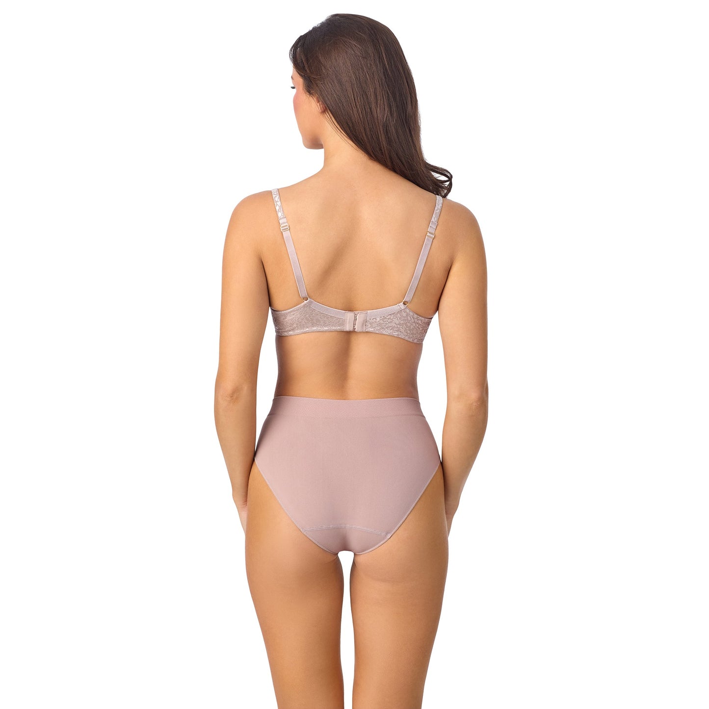 A lady wearing Safari T Shirt Bra Mink