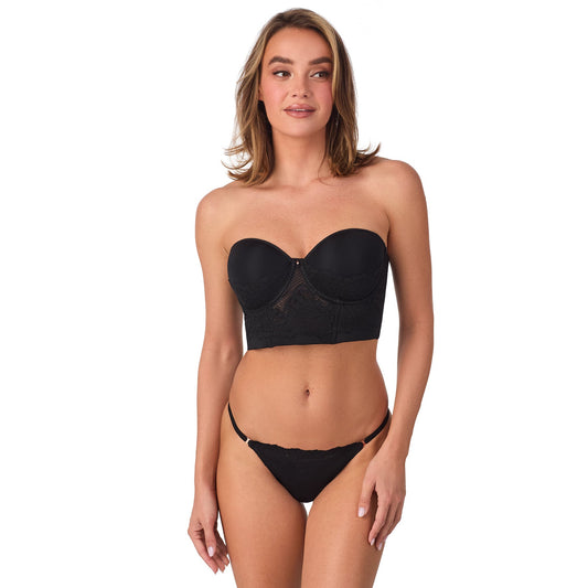 Lace Allure Bustier - Black