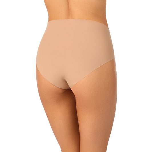A Lady Wearing Cooling Comfort Free Cut Brief - Natural Back view