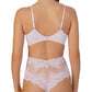 A lady wearing orchid lace allure unlined bra