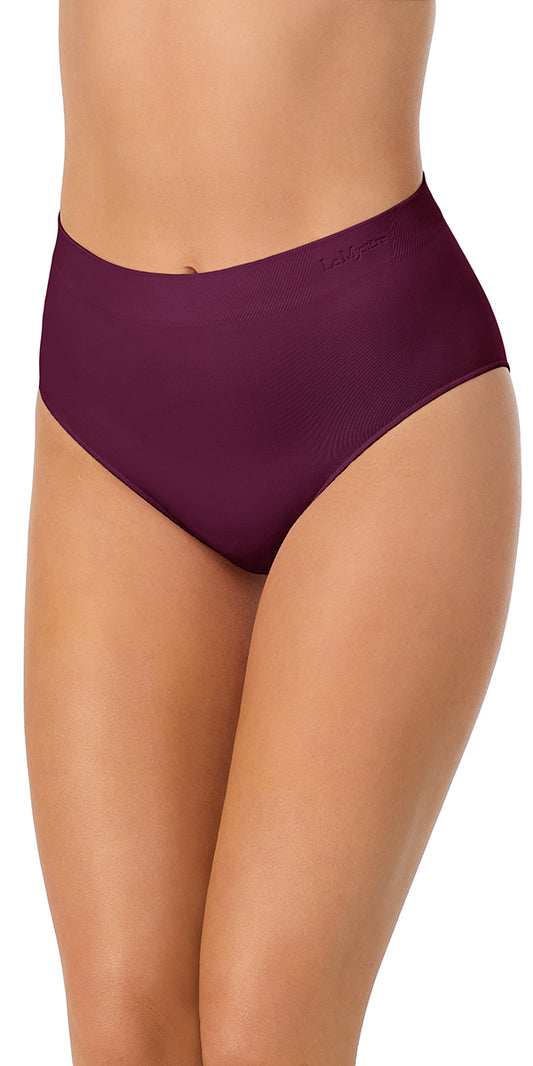 A lady wearing blackberry Seamless Comfort Brief