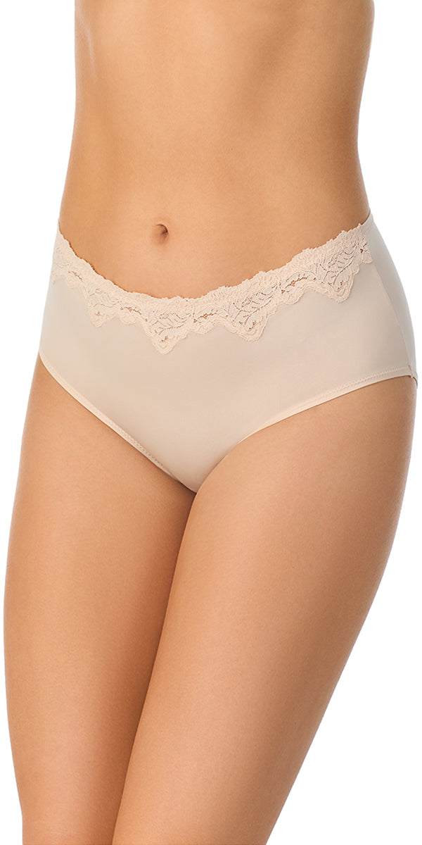 Lace Allure Micro Brief - Soft Shell