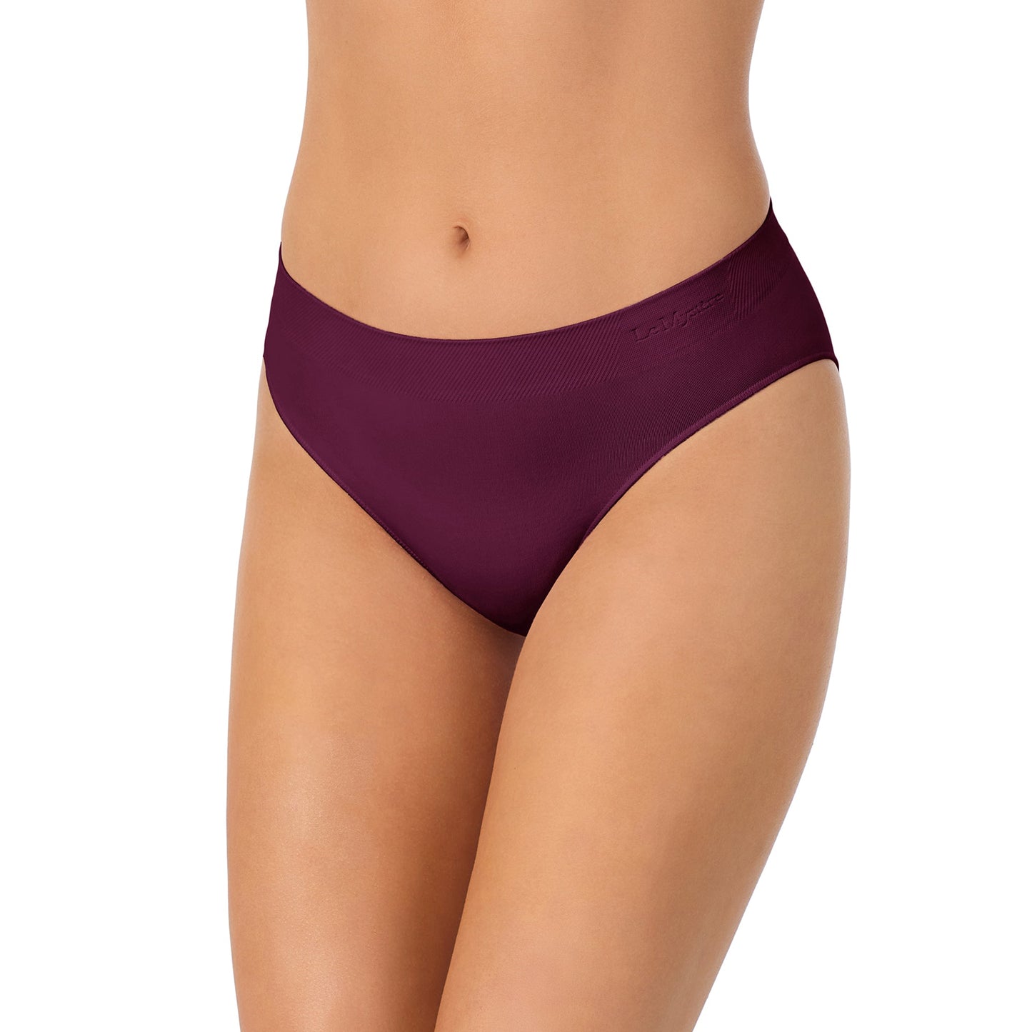 A lady wearing Seamless Comfort Bikini in Blackberry