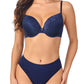 A lady wearing Safari T Shirt Bra in True Navy