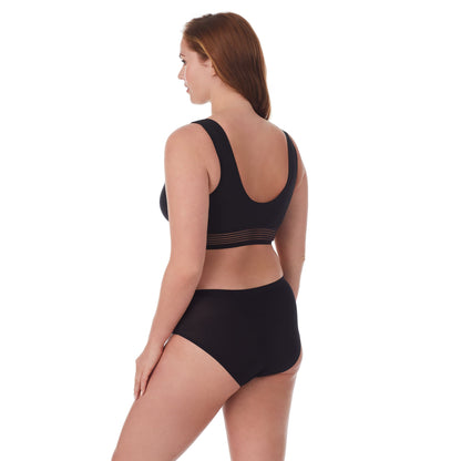 A lady wearing Second Skin Bralette in Black