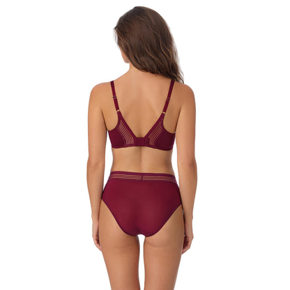 A lady wearing Second Skin Back Smoother - Currant back view