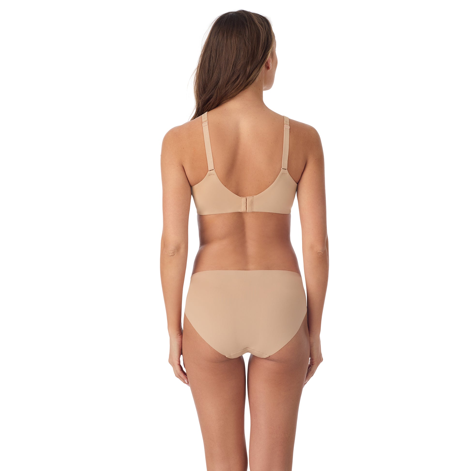 A Lady Wearing Cooling Comfort Unlined - Natural