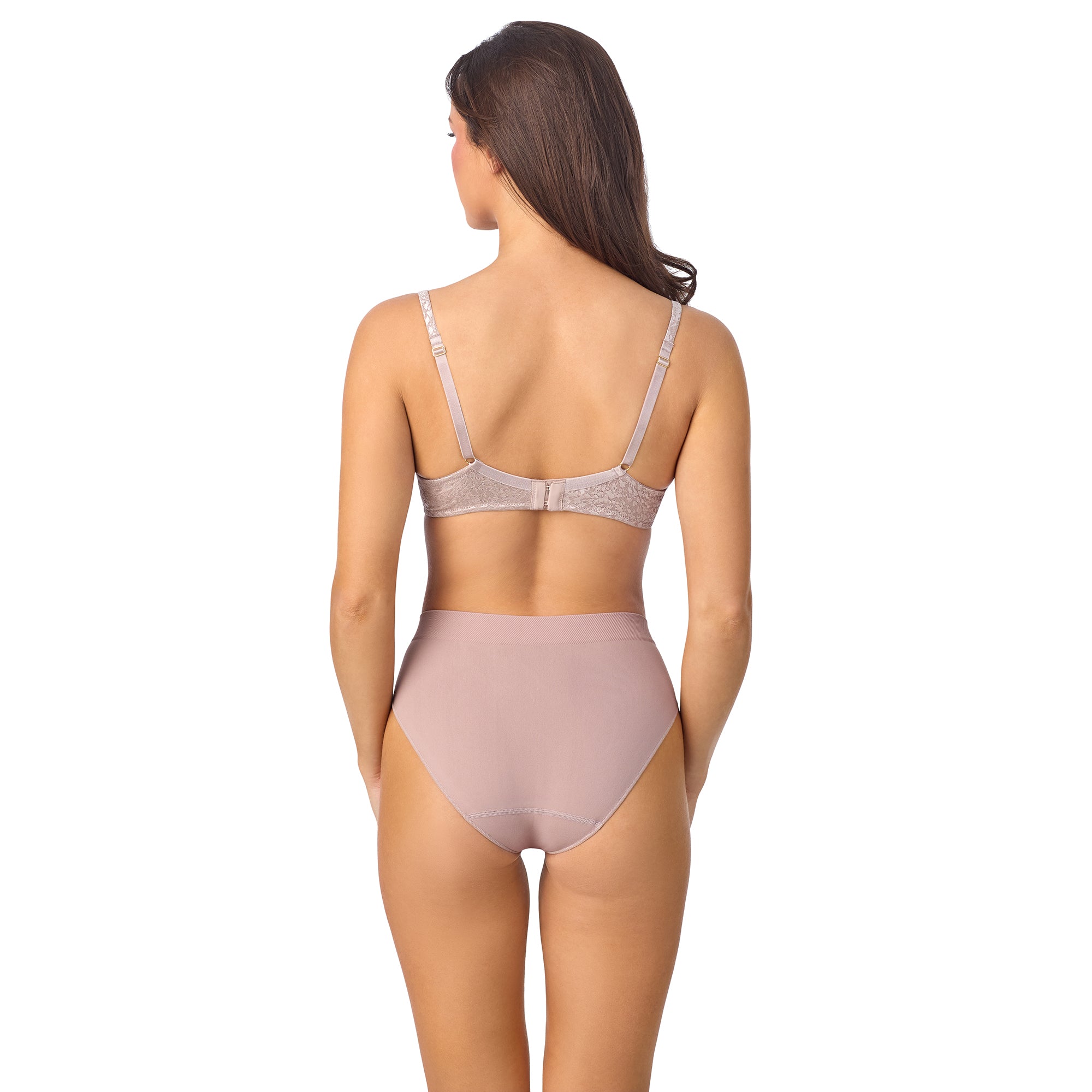 A lady wearing Safari T Shirt Bra Mink