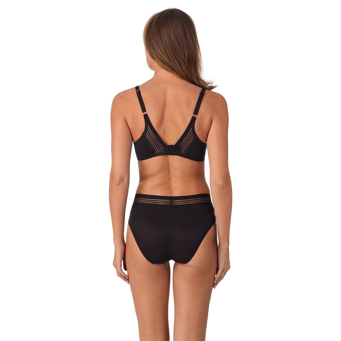 A lady wearing Second Skin Back Smoother in Black