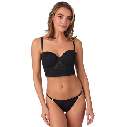 Lace Allure Bustier - Black