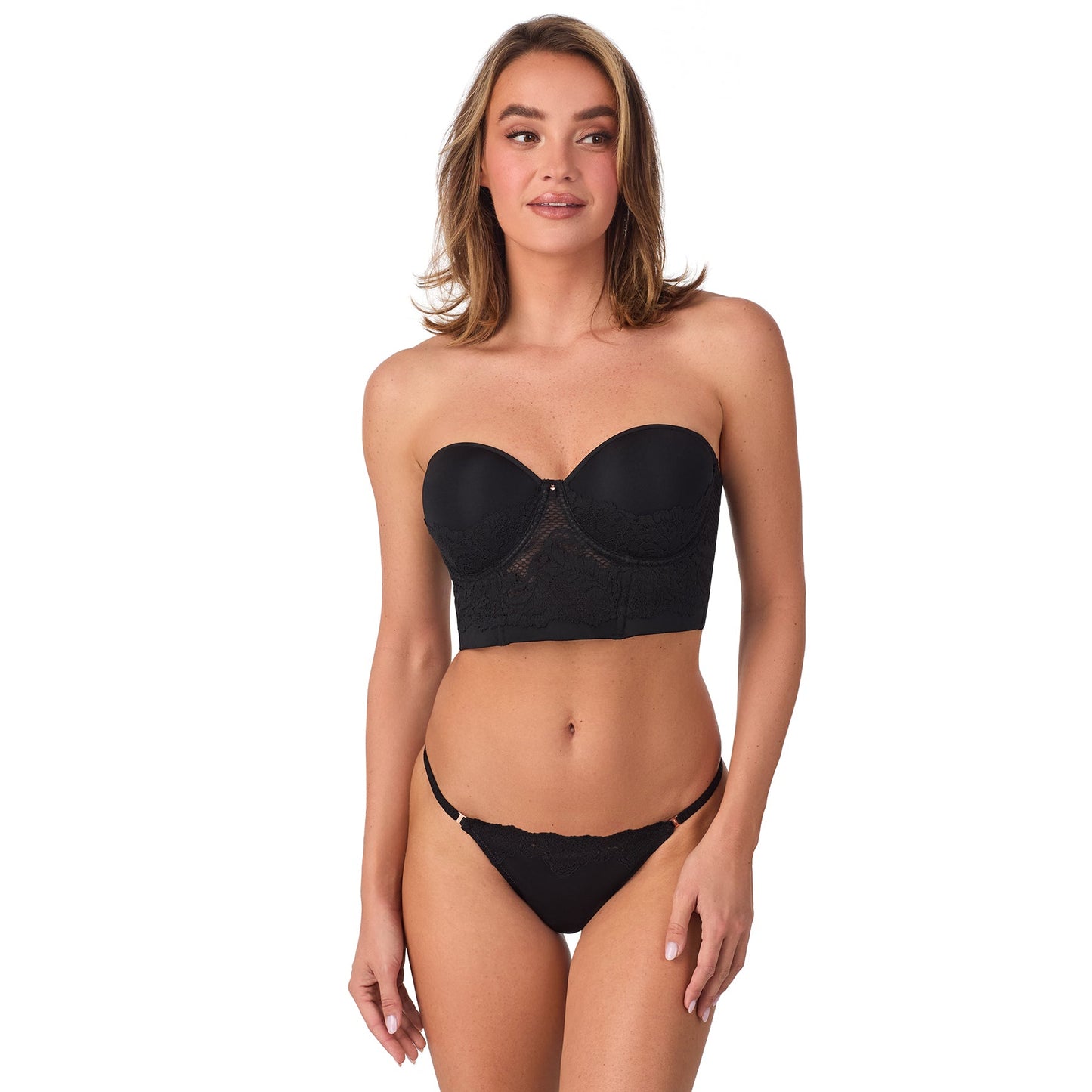 Lace Allure Bustier - Black