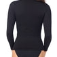 A lady wearing Seamless Comfort Long Sleeve in Black