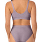 A lady wearing ash Seamless Comfort Bralette 