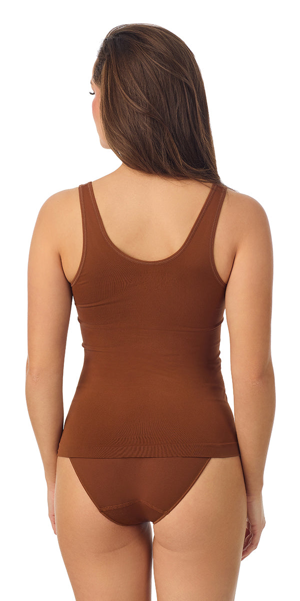 A lady wearing Bronzite Seamless Comfort Tank