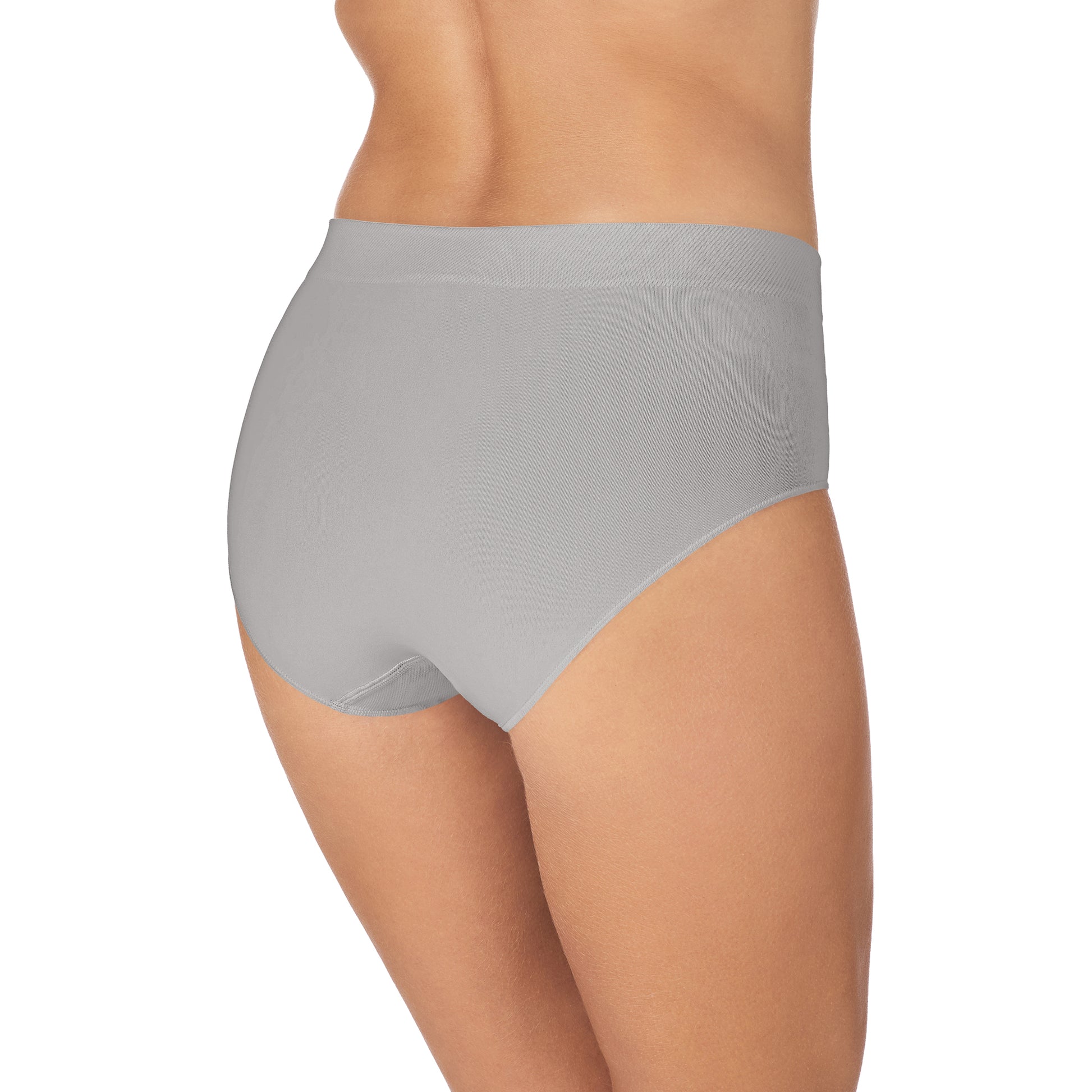 Seamless Comfort Brief - Smoke posing back view
