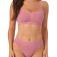 A lady wearing  Rosette Seamless Comfort Bralette 