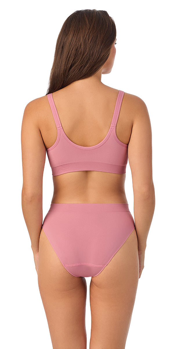 A lady wearing  Rosette Seamless Comfort Bralette 