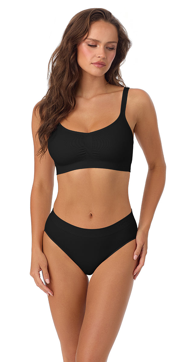 Seamless Comfort Bralette - Black