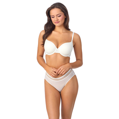 A lady wearing Second Skin Back Smoother Pearl