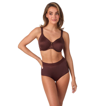 A lady wearing Safari Unlined - Deep Mahogany 