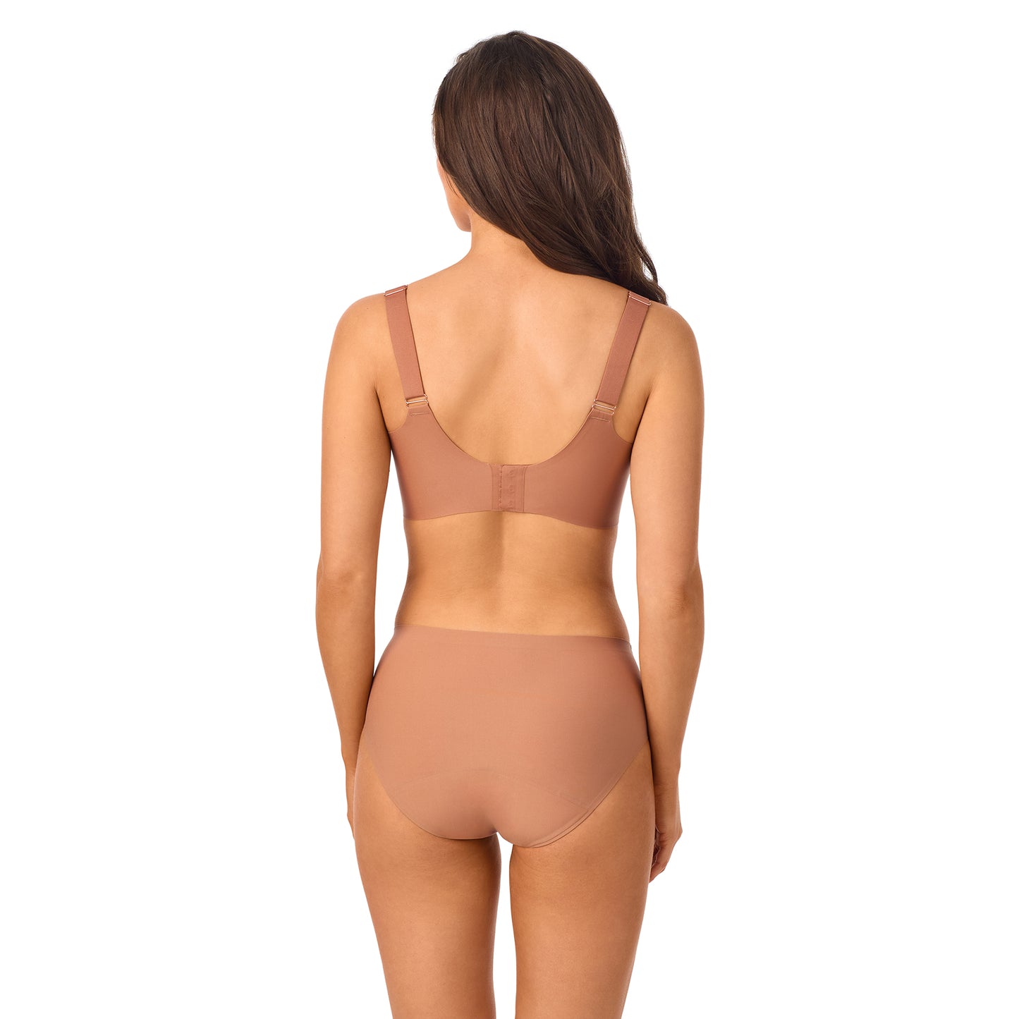 A Lady Wearing Smooth Shape 360 Smoother - Caramel Back view