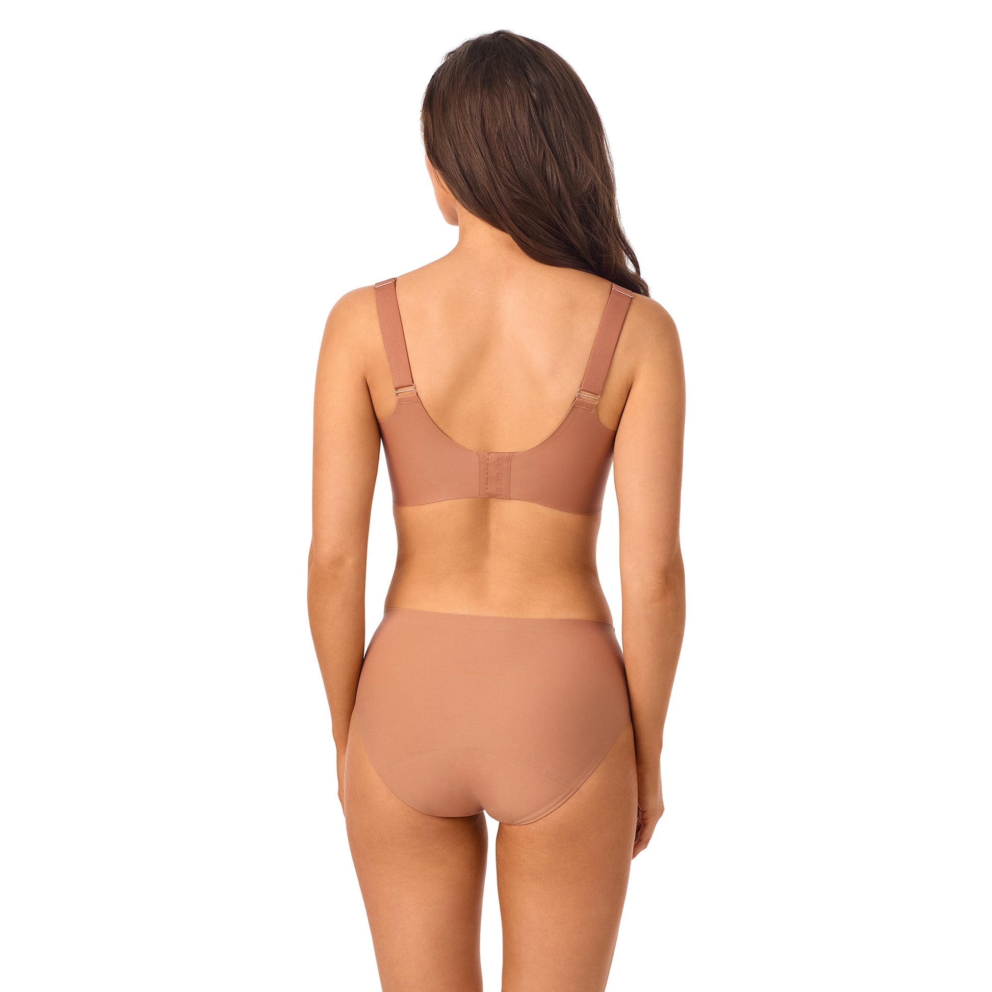 A Lady Wearing Smooth Shape 360 Smoother - Caramel Back view