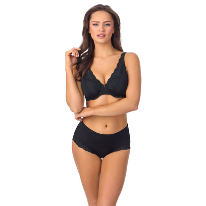 A lady wearing Lace Allure Contour Black