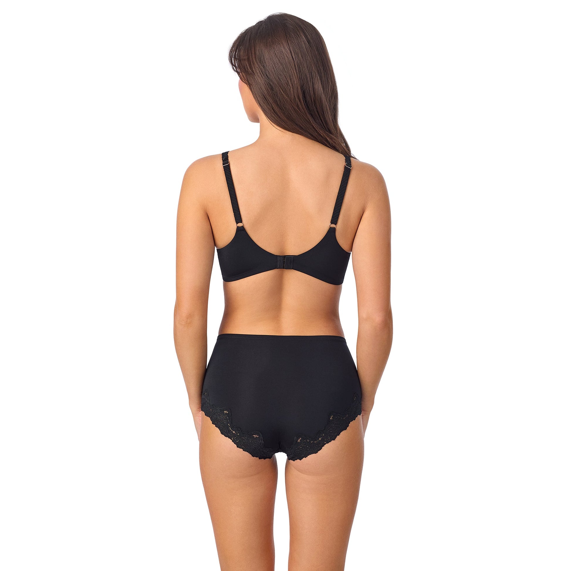 A lady wearing Lace Allure Contour Black