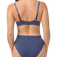 A lady wearing Blue Safari T Shirt Bra