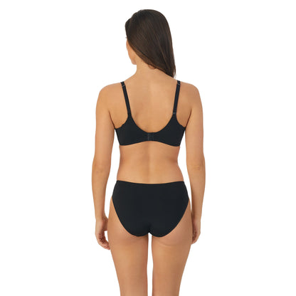 A lady wearing Lace Allure Soft Contour in Black