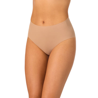 A Lady Wearing Cooling Comfort Free Cut Brief - Natural Front view