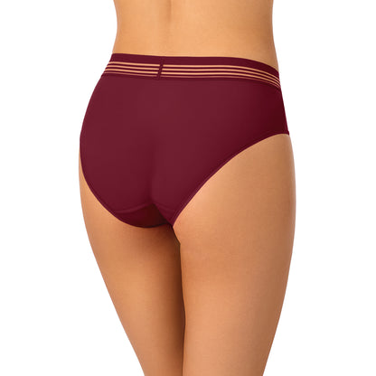 A lady wearing Second Skin Hipster - Currant back view