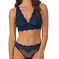 A lady wearing Evening Blue Lace Allure Longline Convertible 