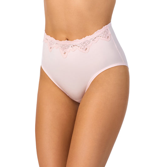 A lady wearing Lace Allure Micro Brief Cameo