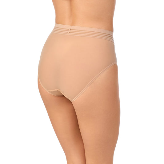 A lady wearing Second Skin Brief in Natural
