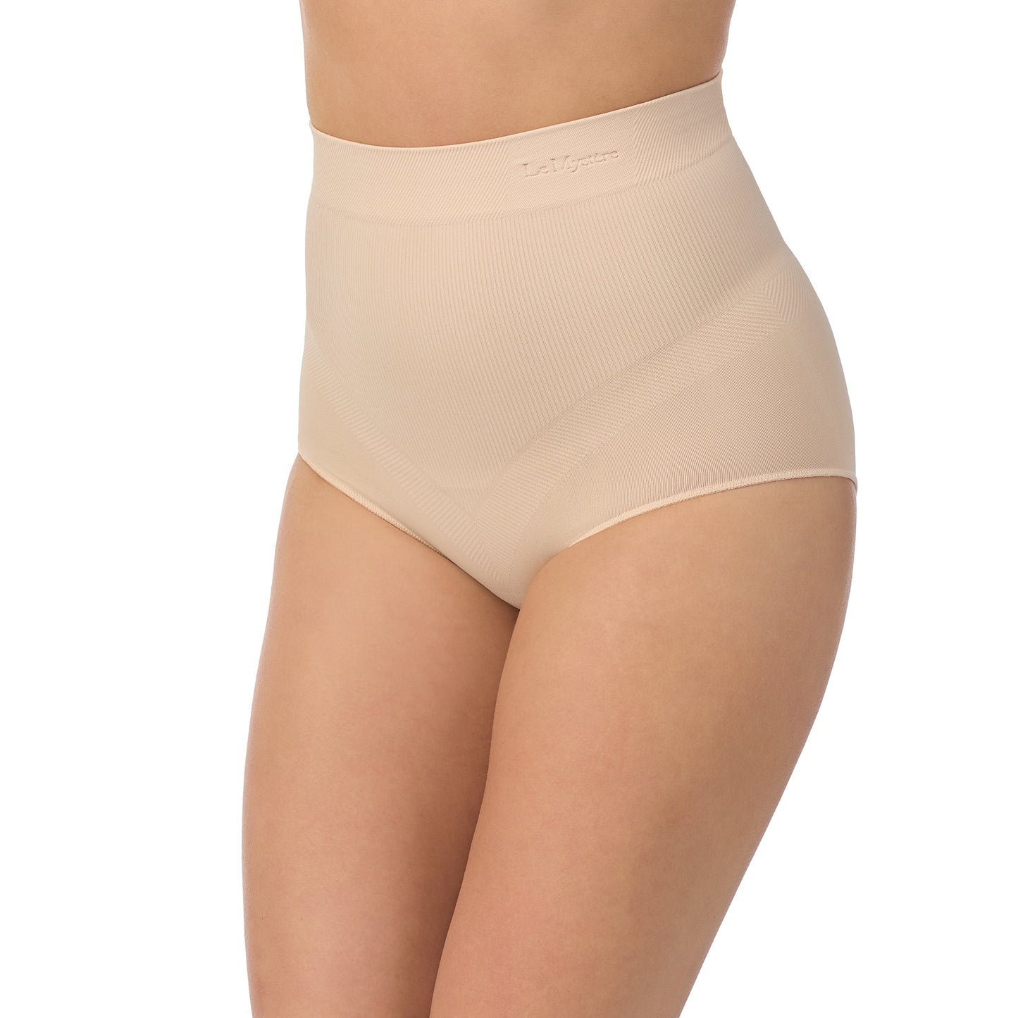 A lady wearing Seamless Comfort High Waist Brief in Soft Shell