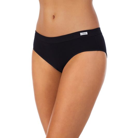 A lady wearing Signature Cotton Hipster in Black