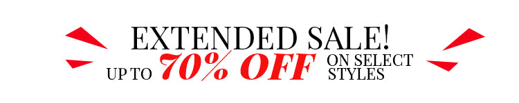 Extended sale! up to 70% off on select styles