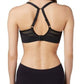 A lady wearing a black active balance sport bra.