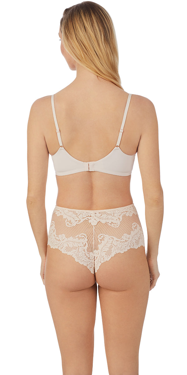 Lace Unlined Side Support Bra 30G, Hazel/Barely There